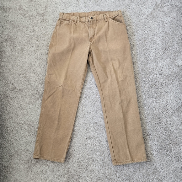 Y2K Dickies Relaxed Fit Duck Carpenter Painter Utility Work Pants size 38×32 - Picture 8 of 16